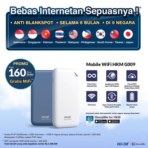 Jual MIFI UNLIMITED HKM Glocalme G009 Modem Wifi 4G UNLOCK ALL OPERATOR ...