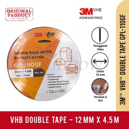 Produktbild von 12x 3M VHB Klebepads – 41 Mm, Doppelseitig, Acrylschaum-Band, Super Stark, Grau/klar