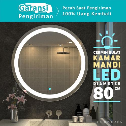 Jual Cermin Rias LED Bulat Diameter 80 Dekorasi Kamar Mandi - Bathroom ...