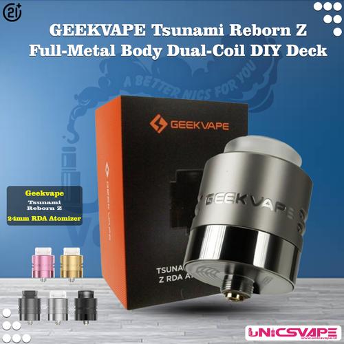 Promo GEEKVAPE Tsunami Reborn Z - 24mm RDA ATOMIZER FullMetal Body Dual ...