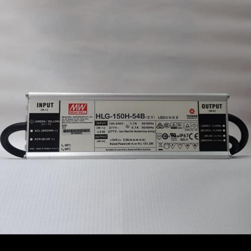 MEAN WELL - HLG-150H-12 - Power Supply,AC-DC,12V,12.5A,100-305V In
