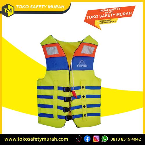 Jual Life Jaket ATUNAS Rompi Pelampung Safety Vest / Baju Renang Snorkling Hijau Stabilo, S