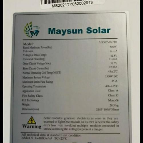 Jual solar panel 500wp 510wp mono pv panel surya cell - 500wp mono pv ...