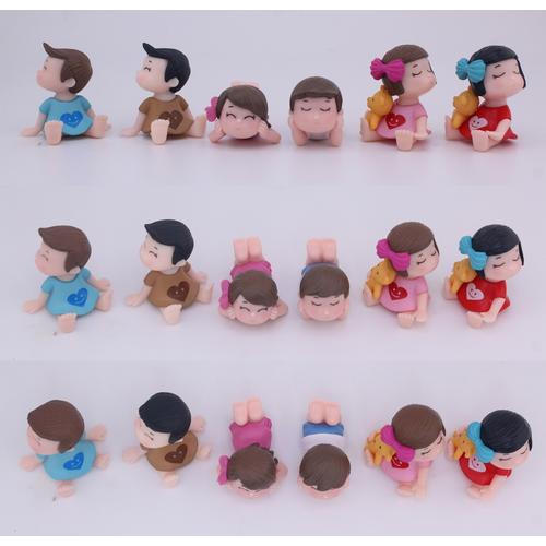 Jual Figure Pasangan Couple Anak Bayi Model Tiduran Tengkurap Duduk
