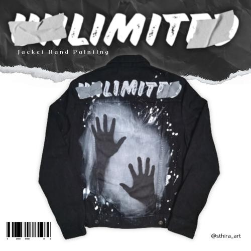 Jual RJ unLIMITed DENIM JACKET PAINTING HAND PAINTING DENIM
