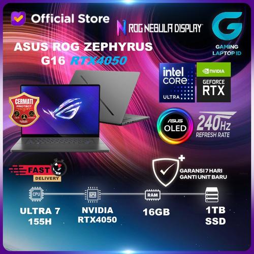 Promo Asus Rog Zephyrus G16 GU605MU OLED Ultra 7 155H RTX4050 16GB 1TB ...