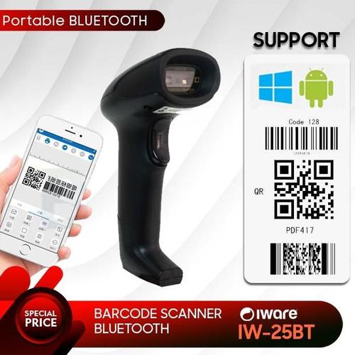 Jual SCANNER WIRELESS BLUETOOTH BARCODE SCANNER 2D & 1D IWARE IW25BT