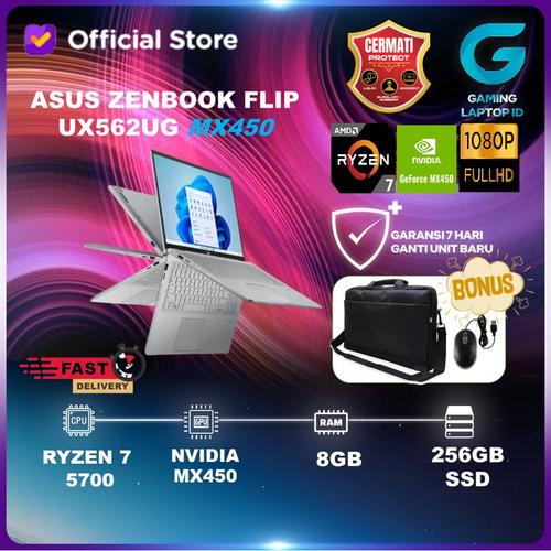Promo ASUS ZENBOOK FLIP UX562UG TOUCH RYZEN 7 5700 MX450 8GB 512GB 15.6 ...