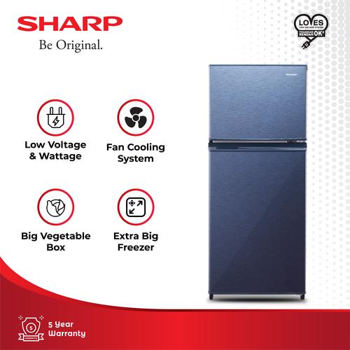 Promo Sharp Kulkas 2 Pintu SJ195MDSG2 Shine Glass Grey 172L