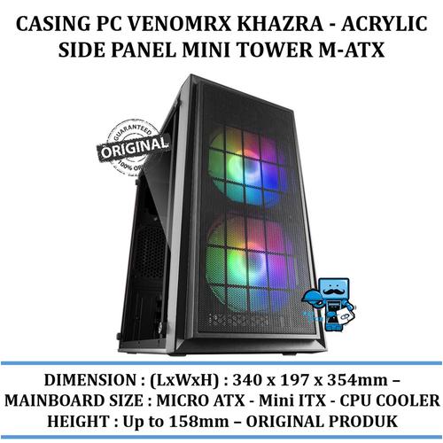 Mini Casing Acrylic Jual Casing PC VenomRX KHAZRA Acrylic Side Panel Mini Tower m-ATX ...