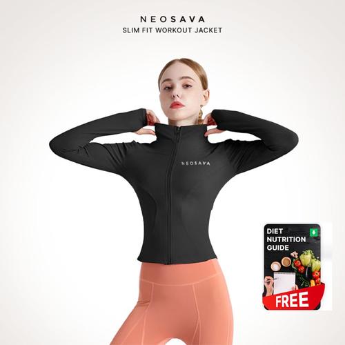 Jual NEOSAVA Jaket Slim Fit Olahraga Sport Wanita Jacket Yoga Fitness