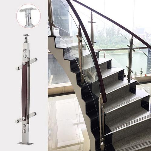 Jual Tiang Ralling Tangga kaca stainless SUS 201+ Kayu 85cm - Jakarta ...