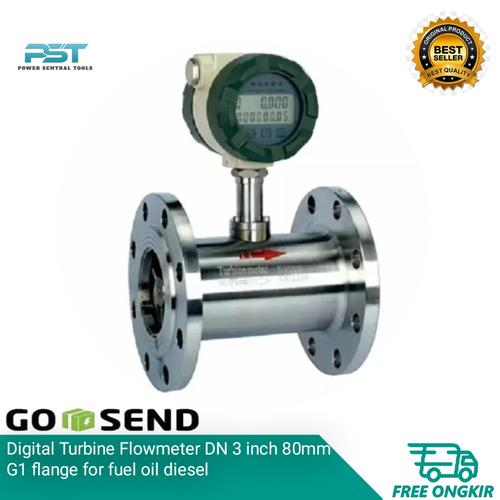Jual Digital Turbine Flowmeter DN 3 inch 80mm G1 flange for fuel oil ...