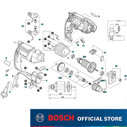 Promo Bosch ORIGINAL Spare Part Untuk GSB 550 (BARE TOOL
