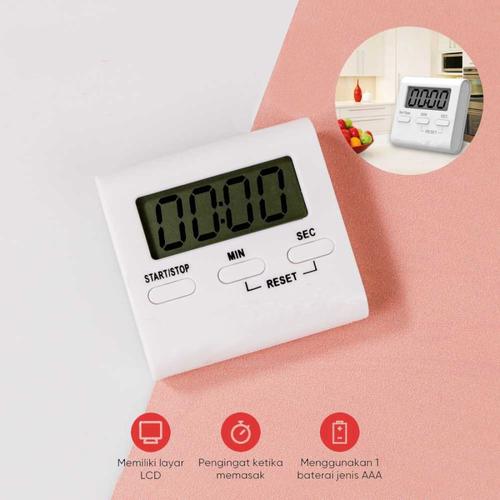 Jual Timer Masak Dapur Countdown Digital Alarm Clock - White - Jakarta ...