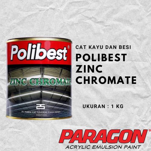 Jual CAT DASAR MENI BESI POLIBEST ZINC CHROMATE 9653 Hitam Doff Kab