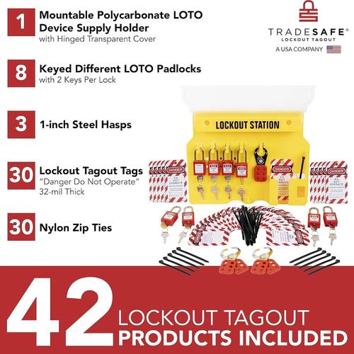 Jual TRADESAFE Lockout Tagout Station with Loto Devices - Lock Out Tag ...