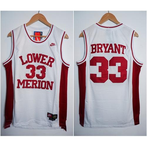 Jual JERSEY BASKET NBA NCAA LOWER MERION #33 KOBE BRYANT PUTIH