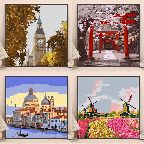 Jual Canvas Paint By Number Kit Digital Oil Painting DIY 20 x 20 Seri N ...