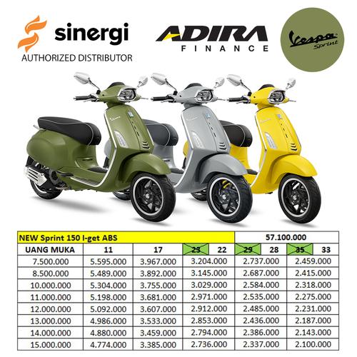 Harga Vespa Sprint Motore Vespa Lx 150 Promo [DP LEASING] VESPA