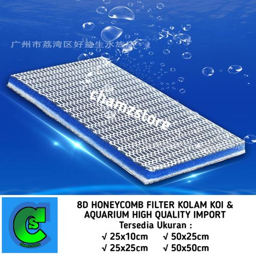 Promo kapas busa 8D honey comb filter aquarium & kolam koi biokimia ...