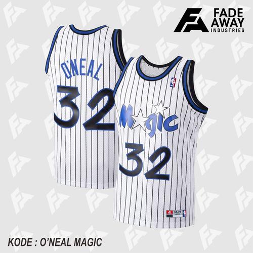 Promo JERSEY BASKET NBA SHAQUILLE O'NEAL #32 ORLANDO MAGIC PUTIH STRIPES  Putih, S di Mevel Tokopedia