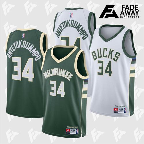 Promo [TERLARIS] JERSEY BASKET NBA GIANNIS ANTETOKOUNMPO #34 MILWAUKEE  BUCKS HIJAU PUTIH Hijau, S di Mevel Tokopedia