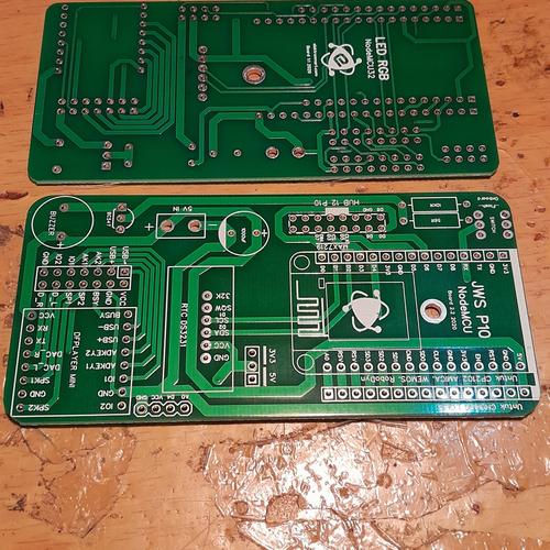 Jual PCB Nodemcu ESP8266 Wireless RTC MP3 P10 Hub-12 jws clock