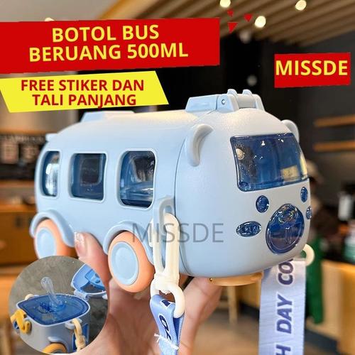 Promo BOTOL MINUM KARAKTER BUS BERUANG / BOTOL MINUM MOBIL 500ML FREE ...