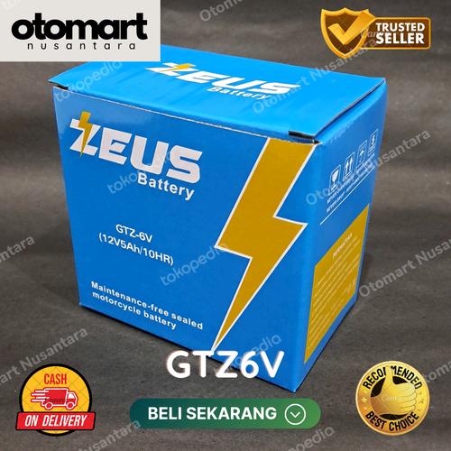 Promo aki motor honda CB 150 R Zeus GTZ6V Premium Quality aki kering ...