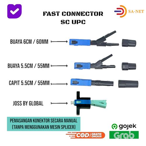 Jual 10 Pcs Fast Konektor SC UPC Fiber Optik - BUAYA 6CM - Kota ...