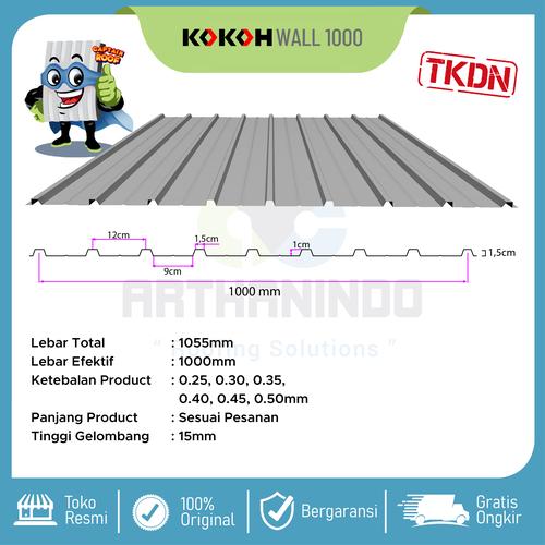 Jual CLADDING SPANDECK/CALDDING 1000 / GALVALUME/ ZINCALUME/0.25mm - 0 ...