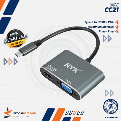 Jual Converter Type C to HDMI VGA 2 in 1 NYK CC21 - Kab. Sleman ...