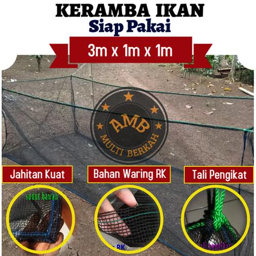 Promo Keramba Jaring Ikan Apung Bahan Waring RK Kasa Ukuran 3m x 1m x ...