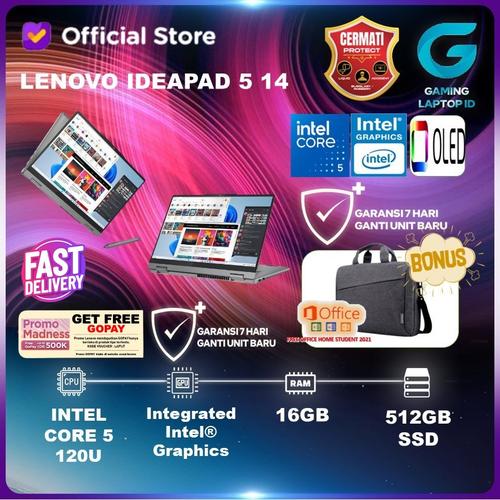 Promo Lenovo IdeaPad 5 14 2in1 OLED Core 5 120U 16GB 512GB 14" WUXGA