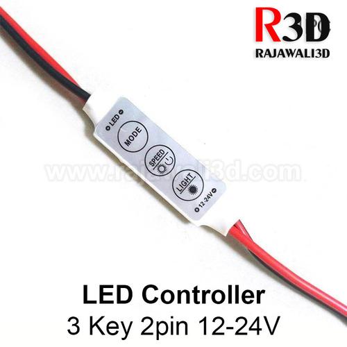 Led Strip Controller 3 Key Jual 3 Keys 12V-24V Single Led Strip Dimmer Controller LED Driver For ...