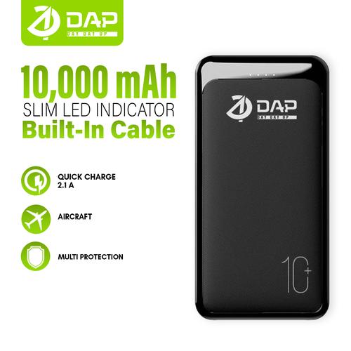 Jual PowerBank DAP 10.000mAh DP111 2A Dual Input Port Type C & Micro