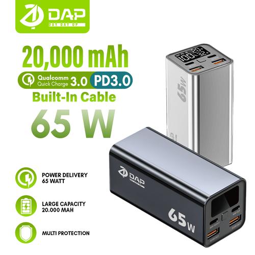 Promo PowerBank DAP 20000mAh DPD265 Original Fast Charging Garansi