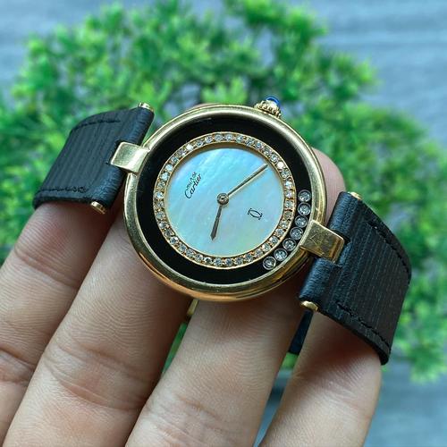 Must de Cartier 18K 750 All Gold Diamond MOP Dial Quartz 30mm di Ninety  Nine All Shop Tokopedia