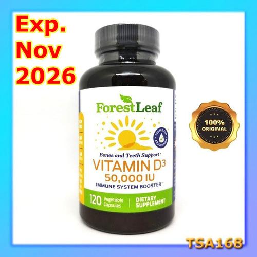 Jual Forest Leaf Vitamin D3 50000 IU 120 VCap Dosis Tinggi 1 Cap