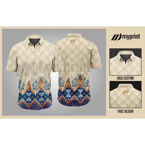 Jual KEMEJA FULL PRINTING / KEMEJA CUSTOM /KEMEJA MURAH L, PENDEK