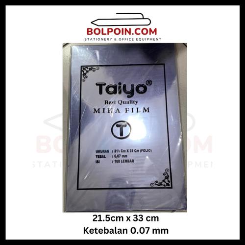 Jual Mika Cover Jilid Bening TAIYO Plastik Mika Penjilidan (isi 100 ...