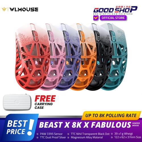 Promo WL MOUSE BEAST X 8K x FABULOUS BEASTS - Gaming Mouse - White 