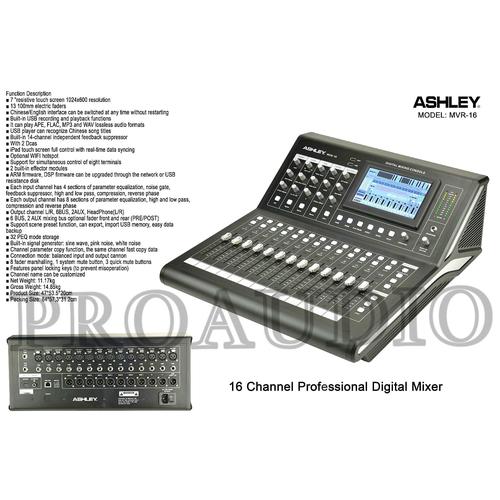 Jual MIXER DIGITAL AUDIO ASHLEY 6 CHANNEL MVR16 / MVR 16 / MVR 16