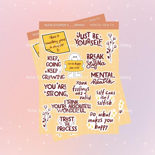 Jual Sticker by __.simaay | Mental Health Kesehatan Psikologis Quote ...