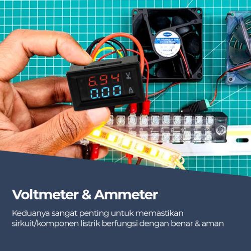 Jual Alat Pengukur dan Pemantau Arus Listrik Baterai Aki Voltmeter