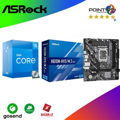 Promo Paket Intel i5-12400 + ASRock H610M-HVS/M.2 DDR4 Garansi Resmi 3 ...