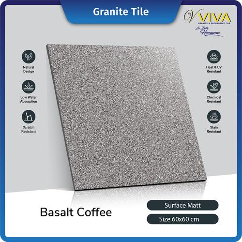 Promo Viva Keramik Lantai Kamar Mandi 60x60 Kasar Matt Basalt Coffee