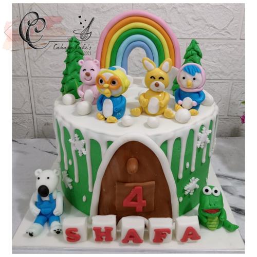 Jual Pororo Cake / Kue Ulang Tahun Custom Pororo / Pororo Cake Custom