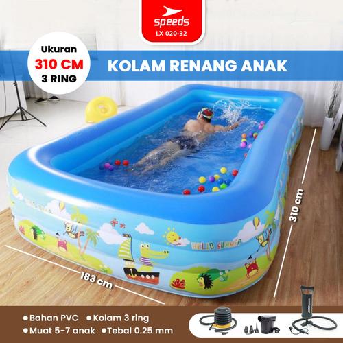 Promo SPEEDS Kolam Berenang Anak Kolam PVC Portable Kolam Pompa Angin ...